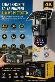 Câmara Solar Hieasy 4G 4K — dupla lente