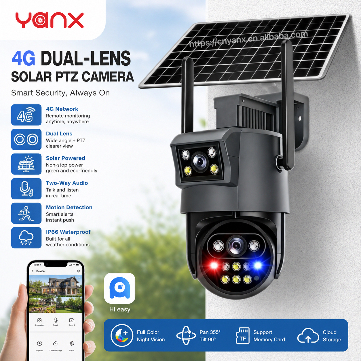 4G Dual-Lens Solar PTZ Camera